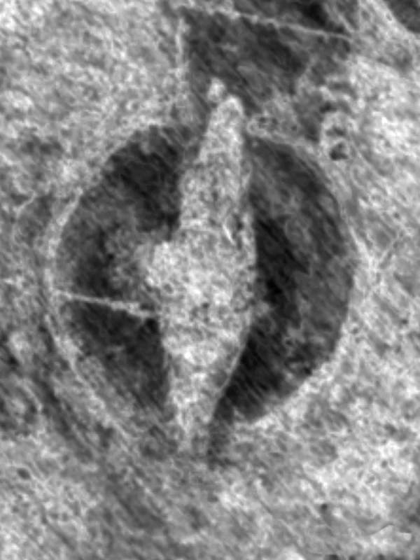 The initial scan of the find at Jellestad