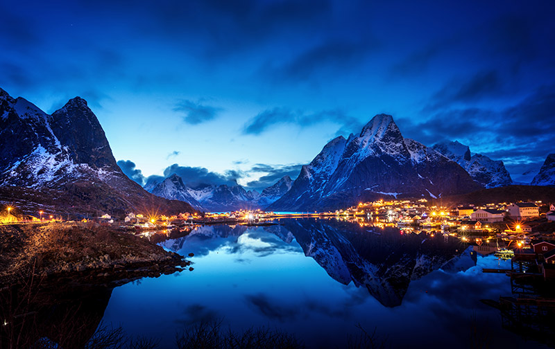 Reine in the picturesque Lofoten Islands of Norway