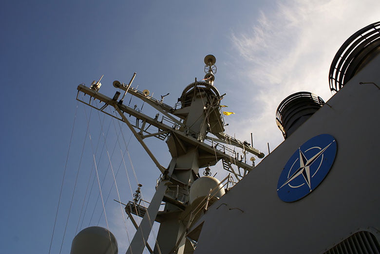 A NATO vessel taking part in military exercises in the Norwegian Sea