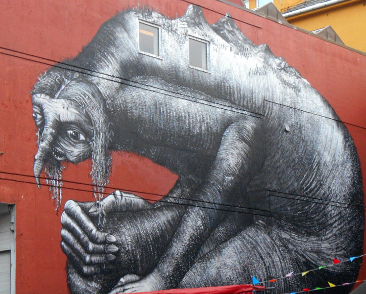 Phlegm, one of the murals in Bodø, Norway