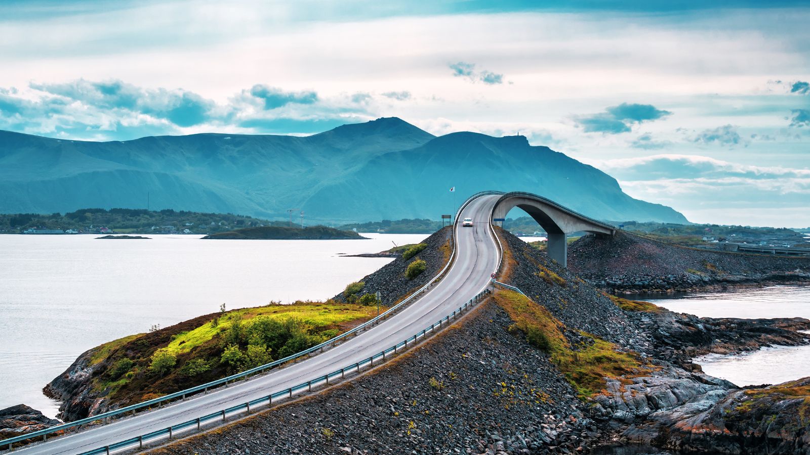Famous bridge on the Atlantic Ocean Road in Norway.