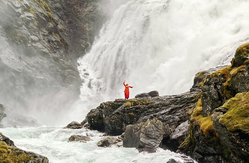 A famous waterfall in Norway