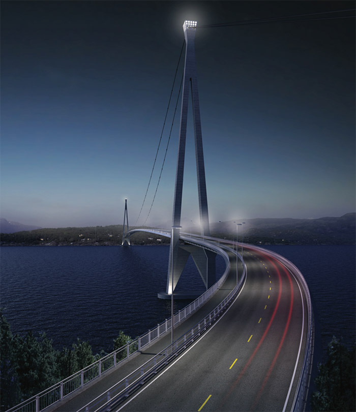 An architect's illustration of the new bridge