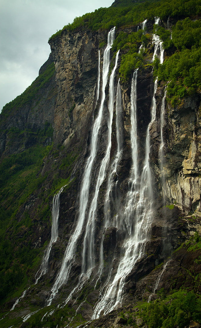 Seven Sisters waterfall at the Geirangerfjord in Norway