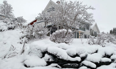 Winter photography: Snow-covered house in Trondheim