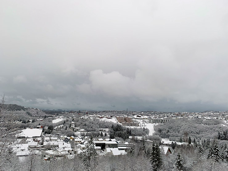 A winter panorama of Trondheim, Norway