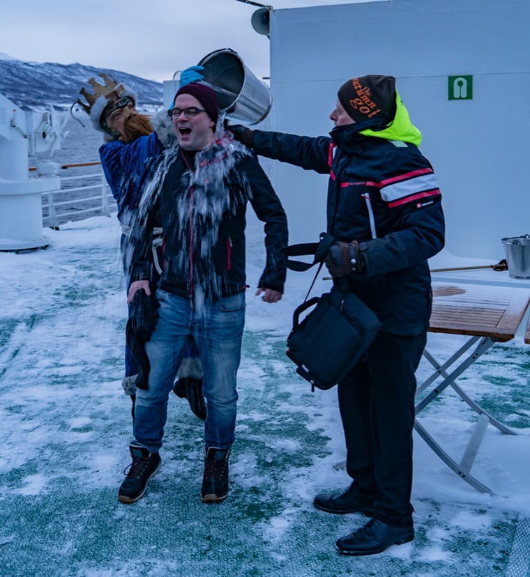 The Arctic Circle Ceremony on the MS Vesterålen