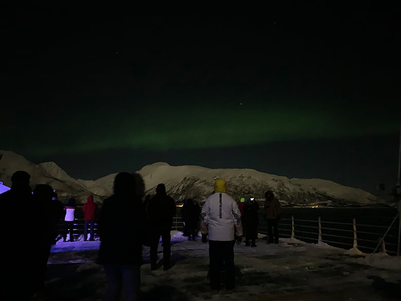 Aurora borealis in Tromsø, Norway