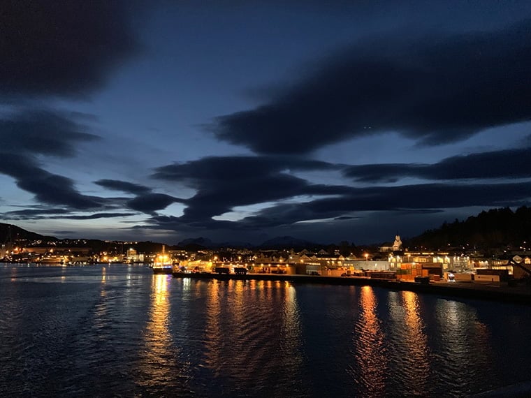 Florø harbour in Norway