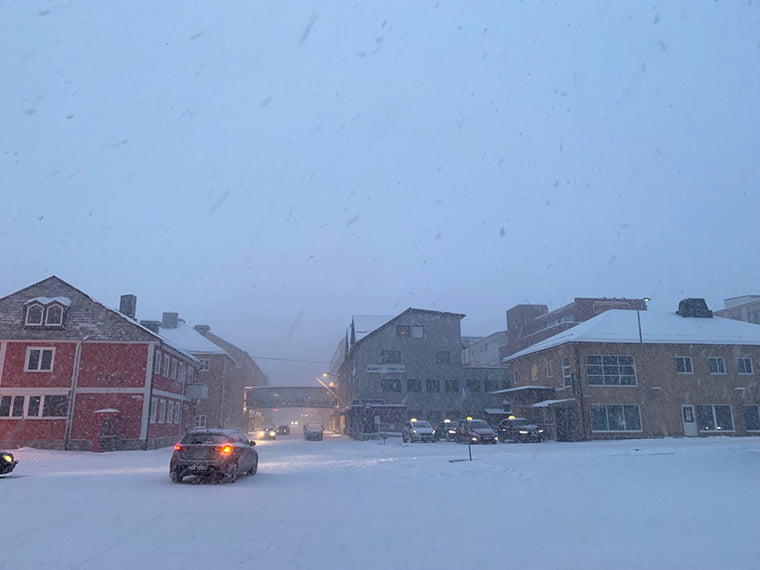 Hammerfest in a blizzard