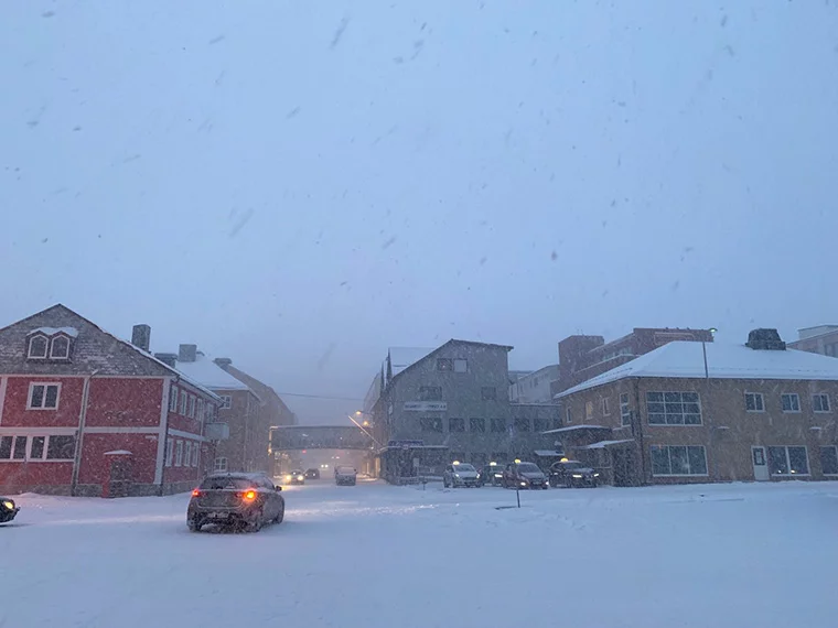 Hammerfest in a blizzard