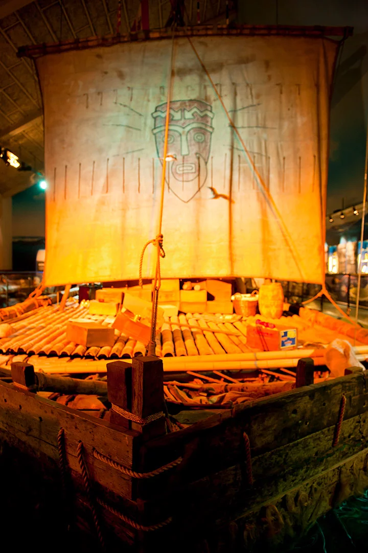 Thor Heyerdahl’s Kon-Tiki raft in an Oslo museum