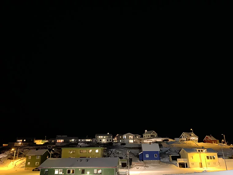 Mehamn seen from the deck of the MS Vesterålen