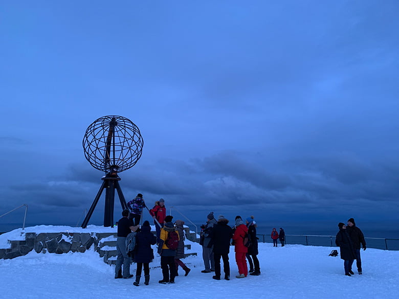 Nordkapp globe in the winter