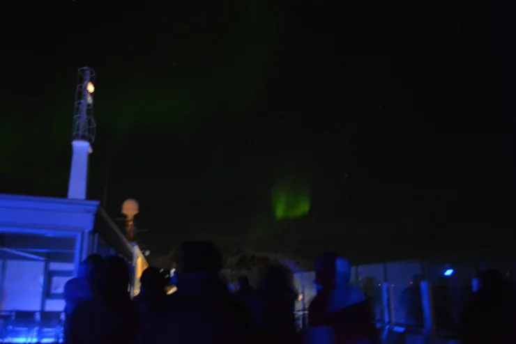 Northern lights from the deck of the MS Vesterålen