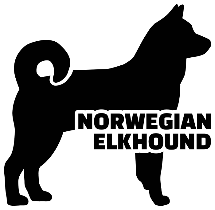 Silhouette of a Norwegian elkhound, the National Dog of Norway