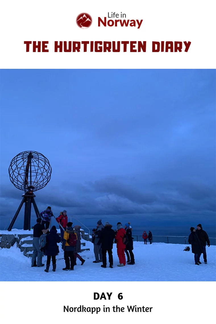 Life in Norway Hurtigruten Diary Day 6: Nordkapp in the winter, driving to the North Cape in the polar night of January.