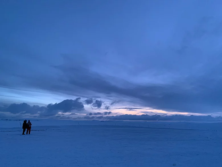 Winter landscape outside Nordkapp in northern Norway