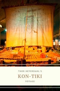 The Norwegian explorer Thor Heyerdahl's Kon-Tiki voyage