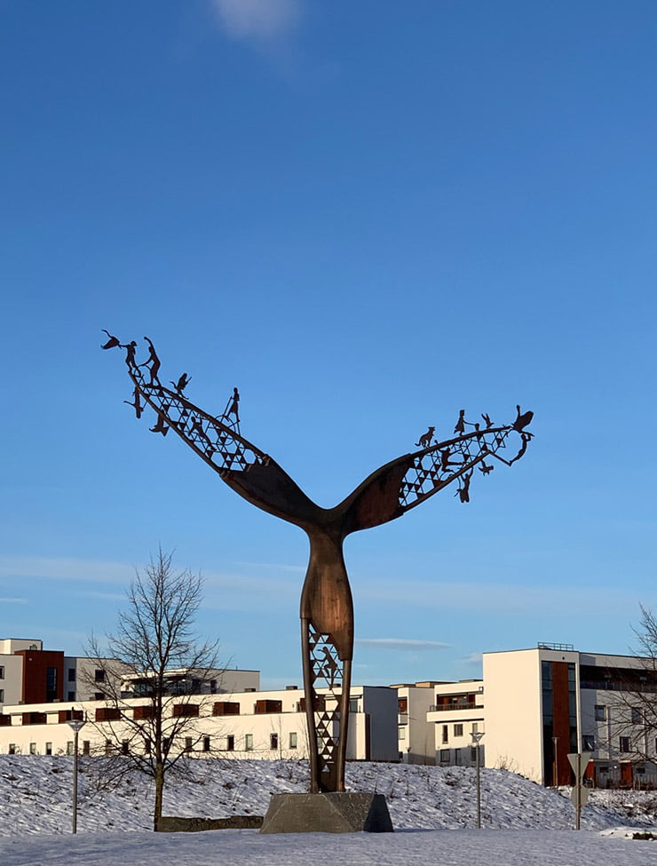 Sculptures in the Fornebu neighbourhood of Oslo, Norway