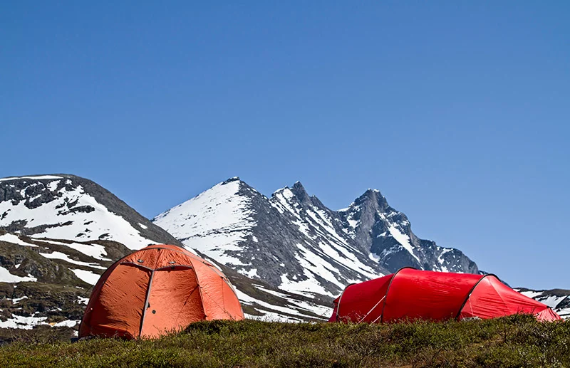 Wild camping in Jotunheimen National Park in central Norway
