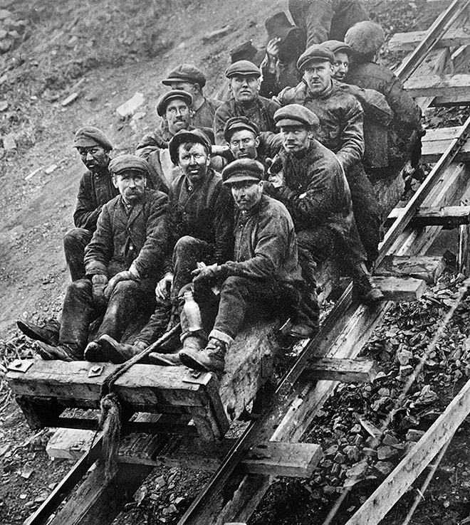 Coal miner archive photography at Svalbard Museum in Longyearbyen