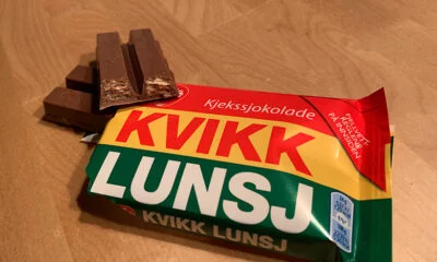 The Norwegian Kvikk Lunsj chocolate bar. Photo: David Nikel.
