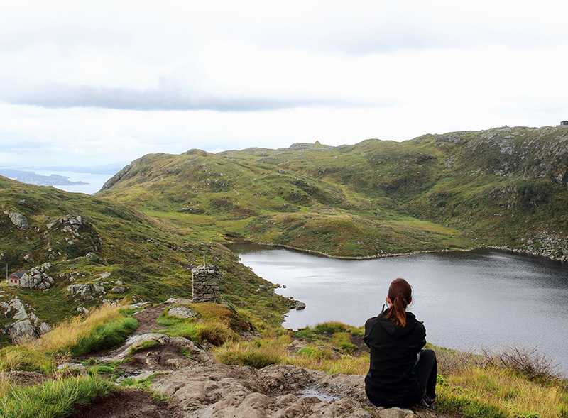 A lone hiker in Norway