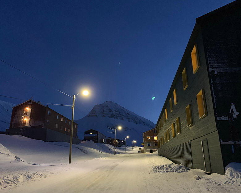 Nybyen neighbourhood in Longyearbyen, Svalbard