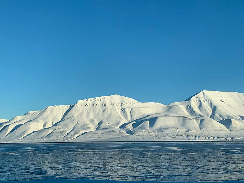 The spectacular mountains of the Svalbard achipelago