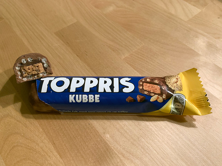 Toppris Kubbe chocolate bar. Photo: David Nikel.