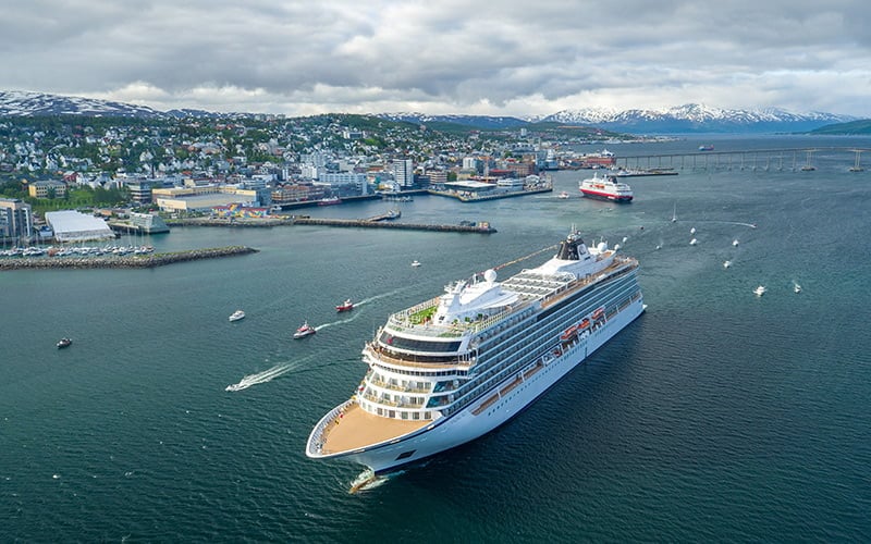 Christening of the Viking Sky cruise ship in Tromsø, Norway