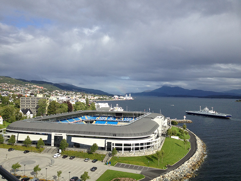 Aker Stadion on the coastline of Molde