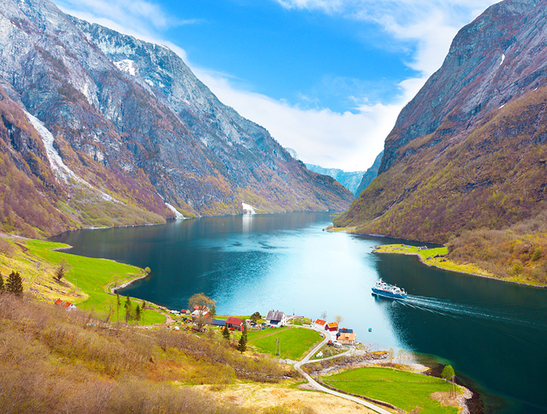 The Nærøyfjord in Norway.