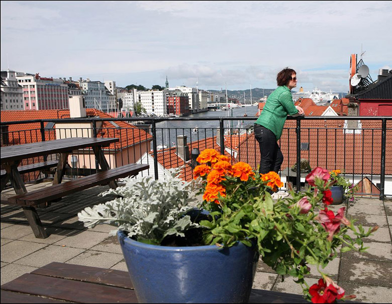 YMCA rooftop terrace in Bergen, Norway