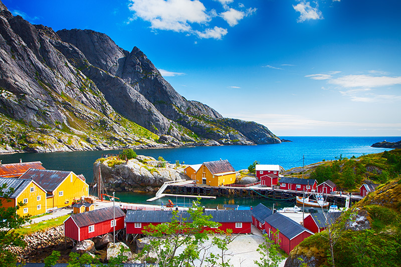 Beautiful Nusfjord in Norway's Lofoten Islands