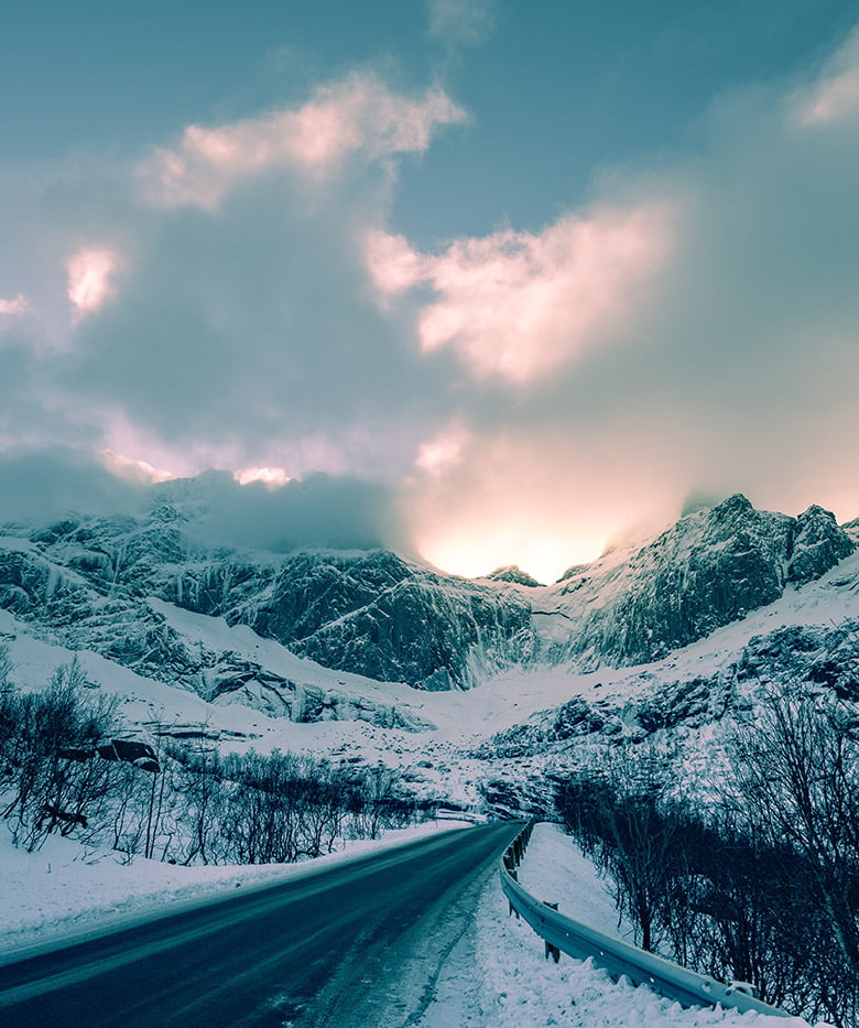 The road to Nusfjord on Lofoten