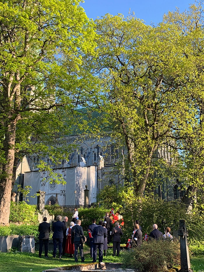 Wreath-laying at Nidaros Cathedral in Trondheim