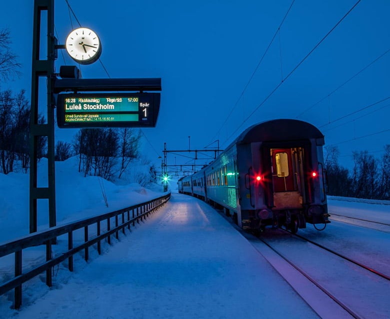 Stockholm night train in Sweden