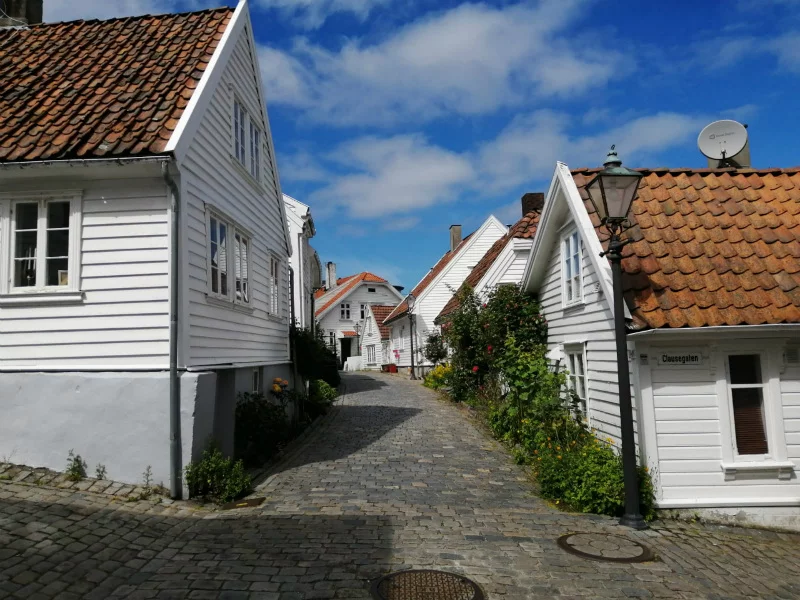 Old Stavanger cobbled streets