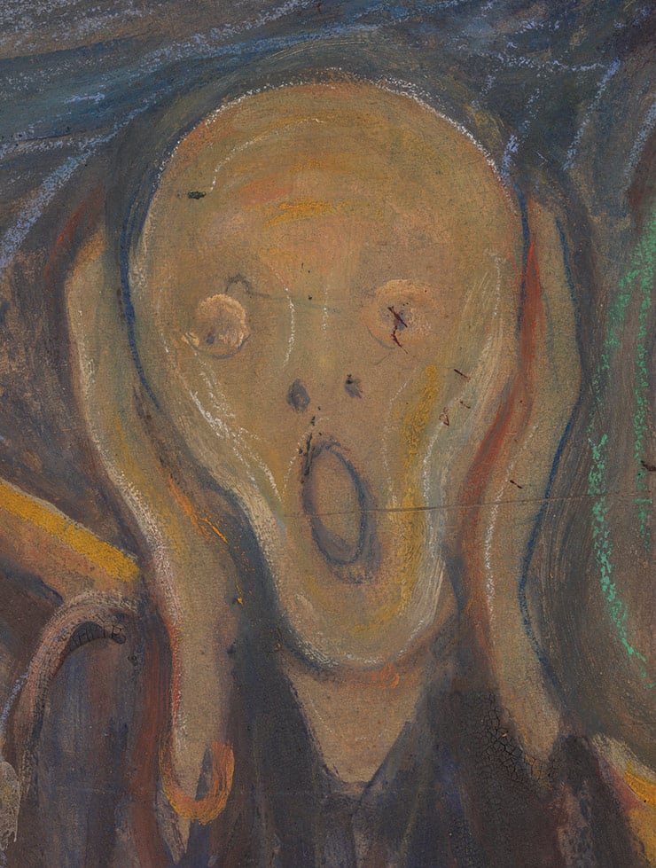 Close-up of The Scream