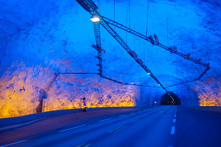 The Lærdal road tunnel in Norway