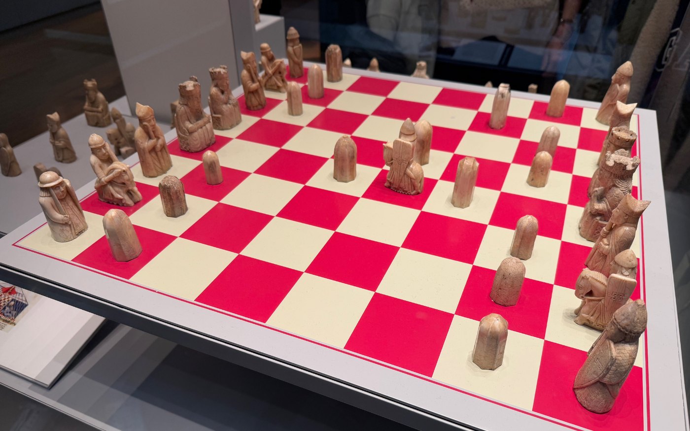 Lewis Chessmen on display at the British Museum. Photo: David Nikel.