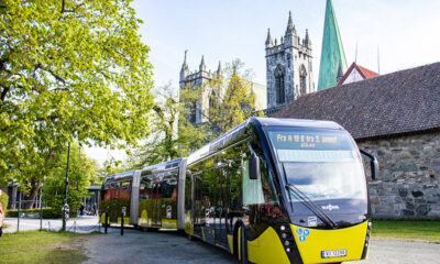 The new metrobus in Trondheim, Norway