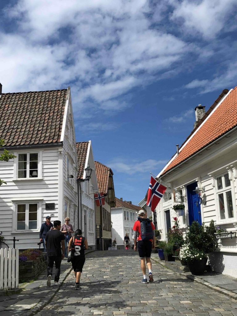 Cobbled street in Stavanger Old Town. Photo: David Nikel.