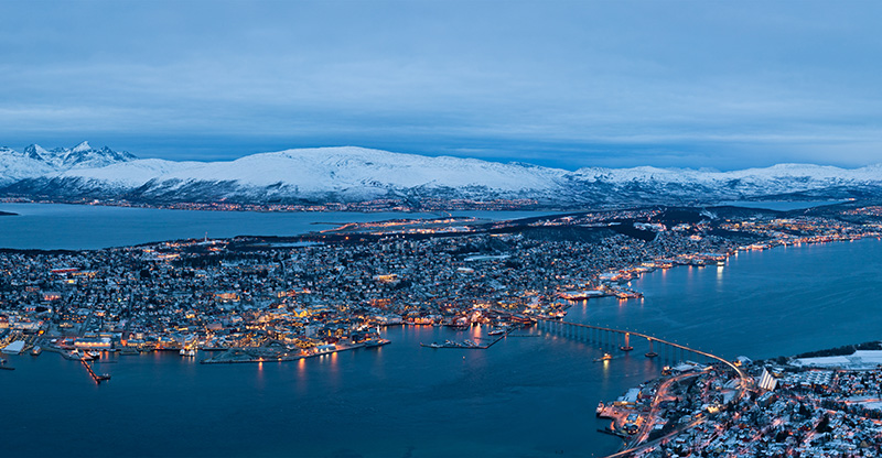 Blue light of Tromsø in the Norwegian winter