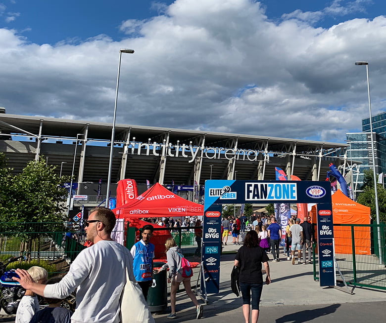 Vålerenga fan zone in Oslo