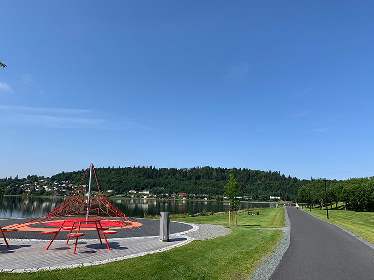 Waterfront path in Levanger, Norway