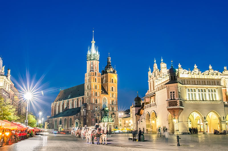 Krakow Main Square in Poland