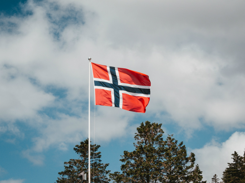 The flag of Norway